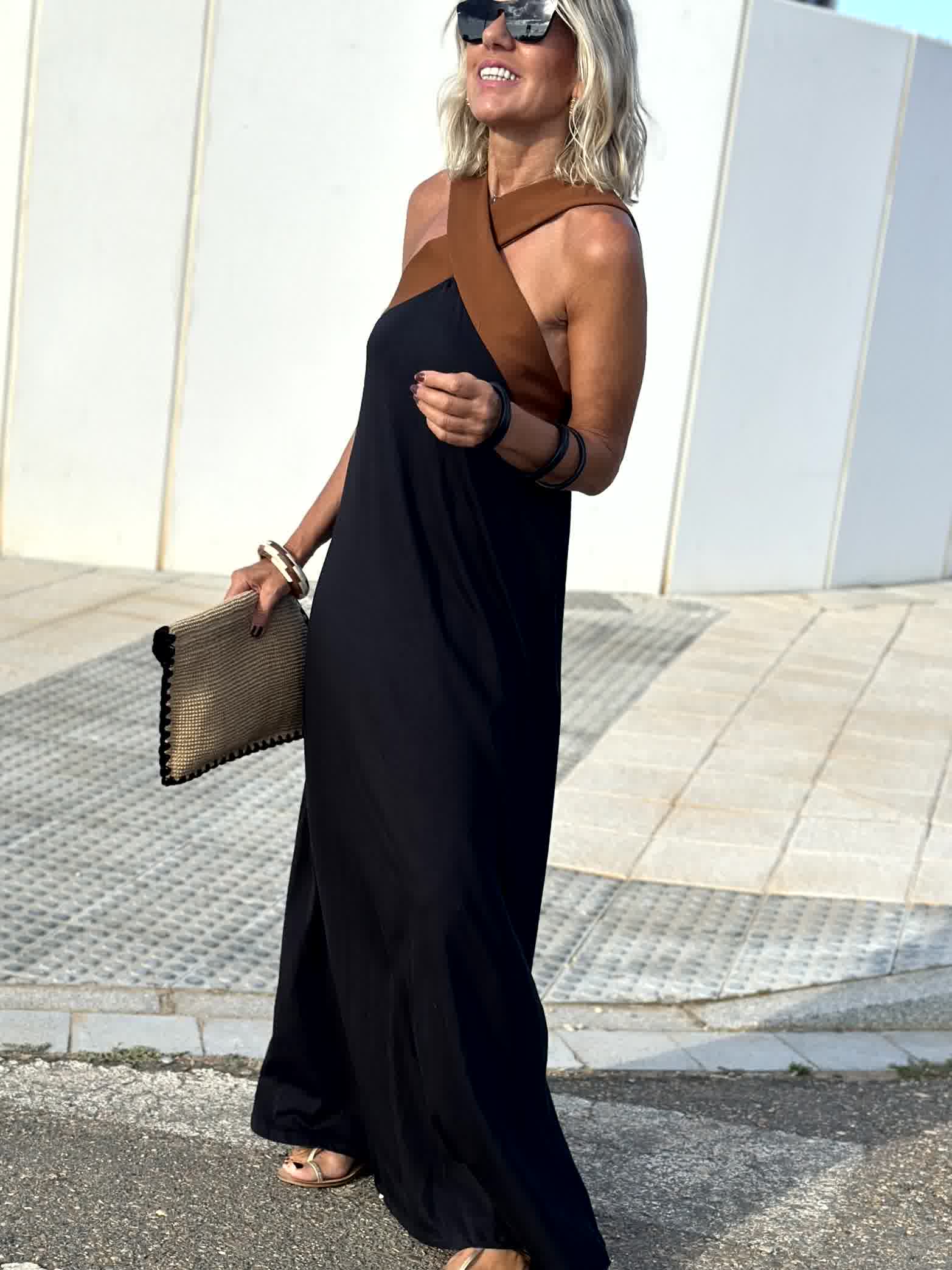 Keira - Breathable Comfortable Crossed Maxi Dress